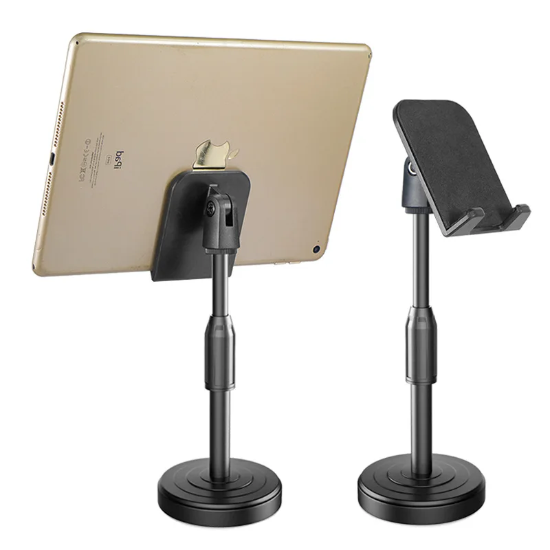 

Tablet Phone Holder for iPad Air Mini 1 2 4-10 inch Adjustable Height Desktop Bracket Stand for iPhone Samsung Cell Phone Mount