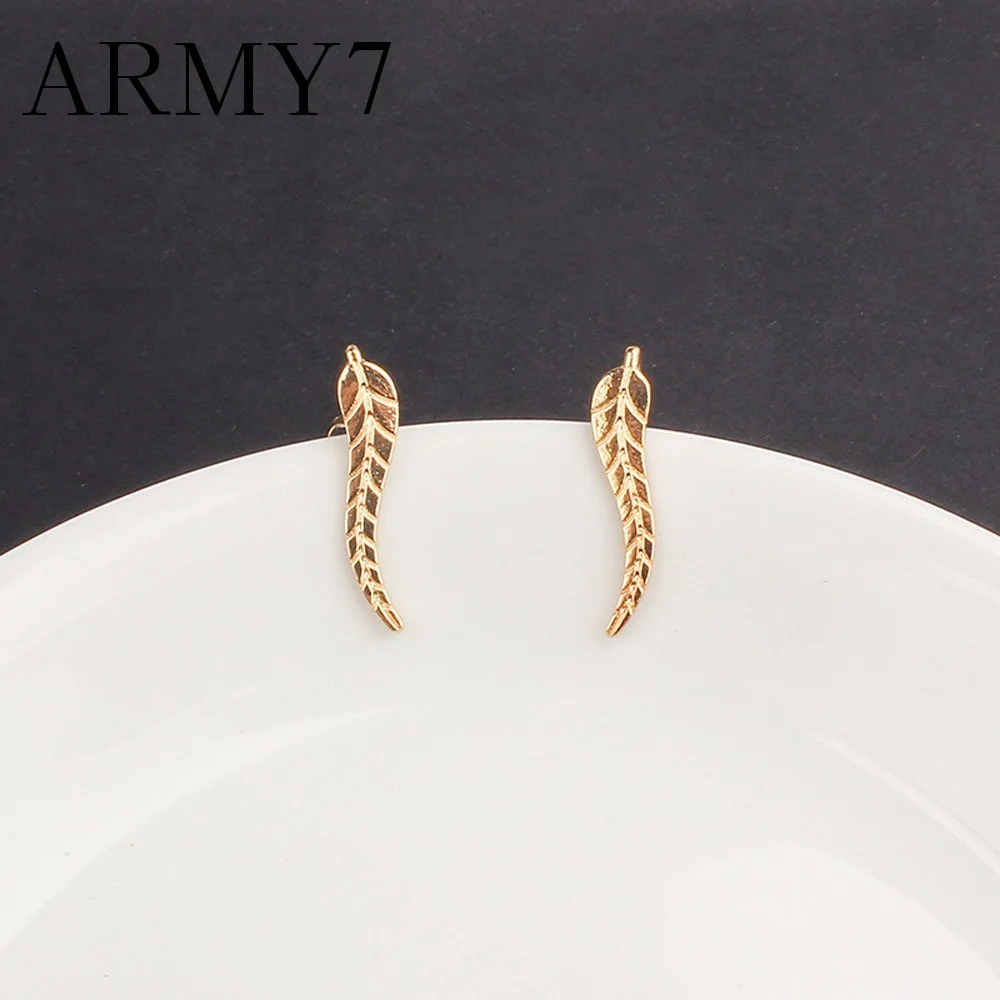 Женские серьги с металлическими листьями 1 пара корейский дизайн современные