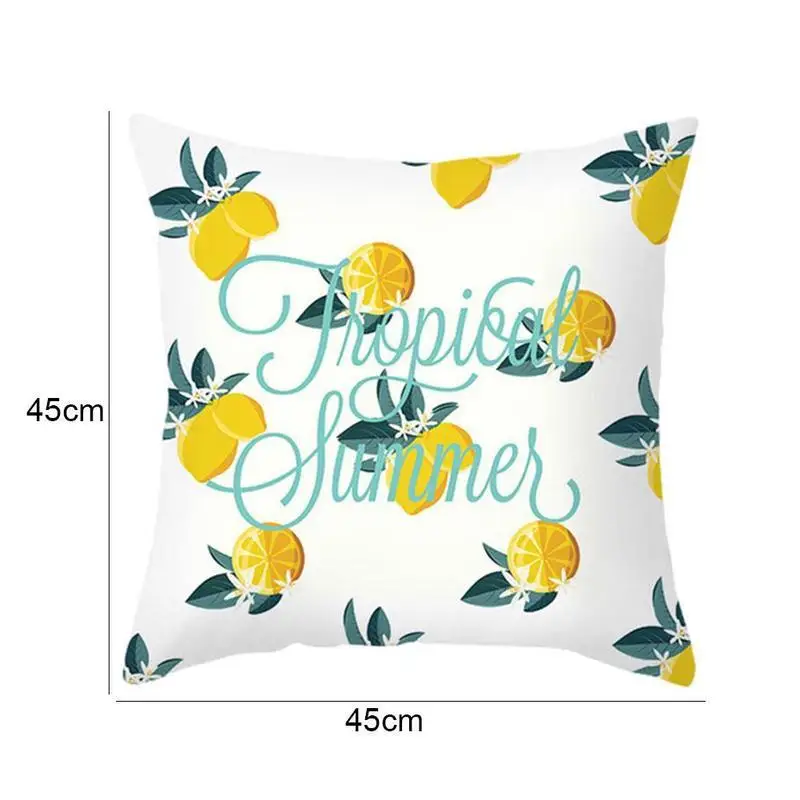 

Nordic Fresh Yellow Lemon Print Pillowcase Cover Pillowcase 45x45cm Decor Decorpillow Cover For Sofa Home Soft Super Home