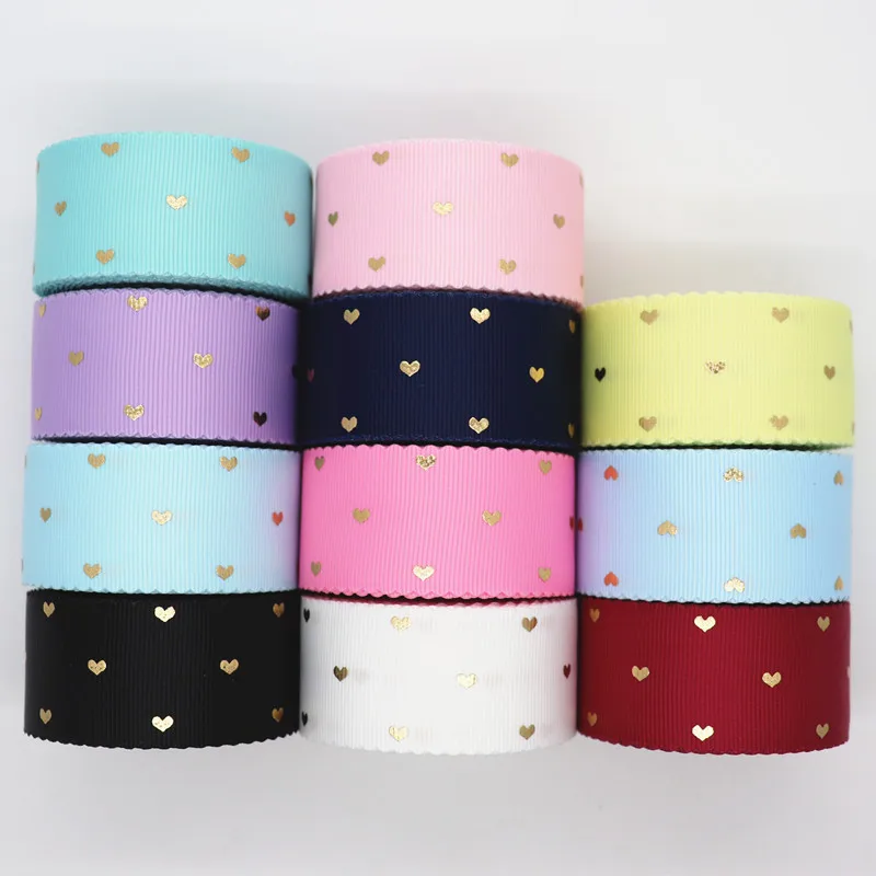 10 ярдов Золотая в форме сердца напечатанная корсажная лента 30 мм кружевная