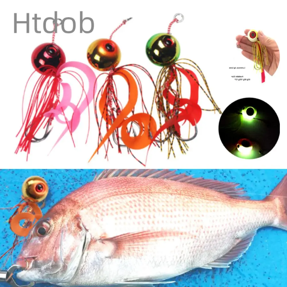 Металлический быстротонущий джиг Htdob с большой головкой и резиновой юбкой 60 г 80 100