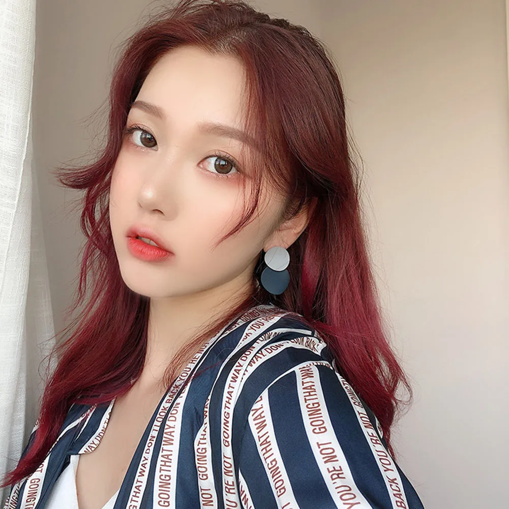 

2020 Vintage Earrings Large Statement Earrings Gold Round Square Geometric Metal Heart Pendant Earring Acrylic Flower Earring