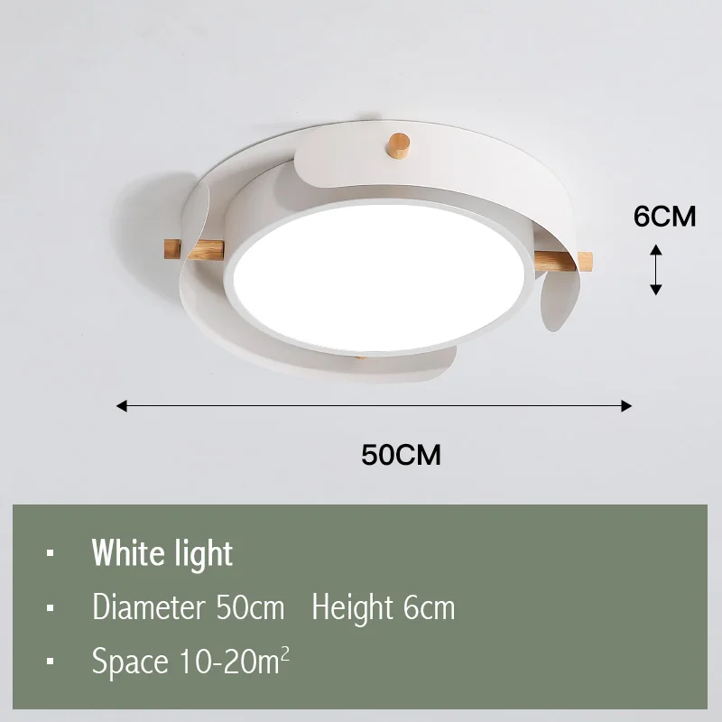 Dia 50CM AC90-260V современные круглые деревянные потолочные светильники Светодиодный потолочный светильник для спальни гостиной украшения лампы Освещение для дома светильники - Цвет корпуса: Dia 50CM