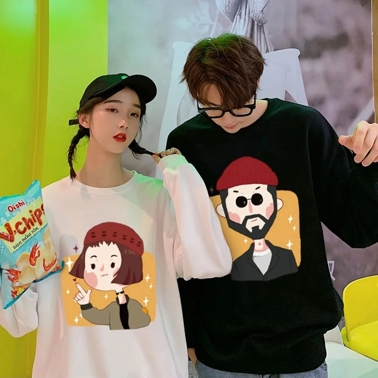 

Пуловер женский оверсайз в стиле Харадзюку, Свитшот худи с принтом в виде дяди и бороды, свободный зимний топ в стиле хип-хоп для студентов, к...