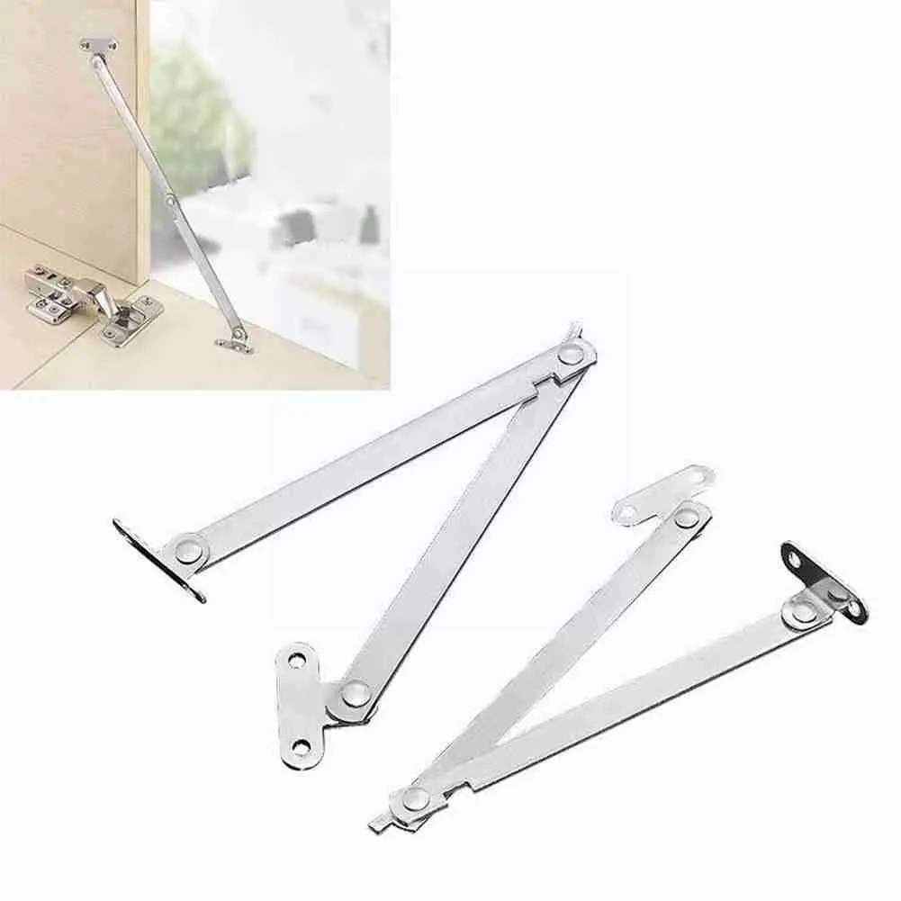 

Утолщенная стальная двустворчатая тяга, держатель для витрины, шкафа, двери, подвижная тяга с высоким стержнем, складная качественная тяга, ...