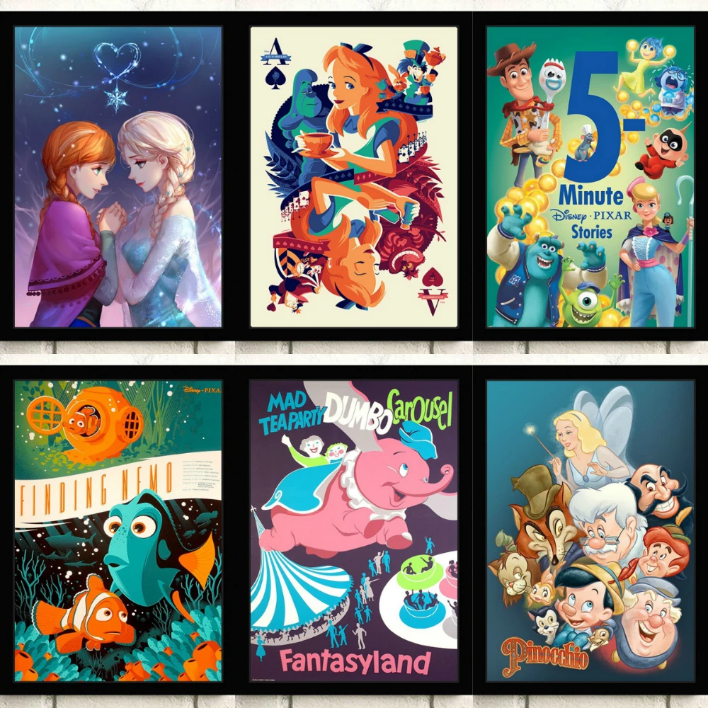 

Canvas Painting Posters Disney Series Cartoon Anime Prints Wall Art Room Decor Pictures for Living Children Home Decoration