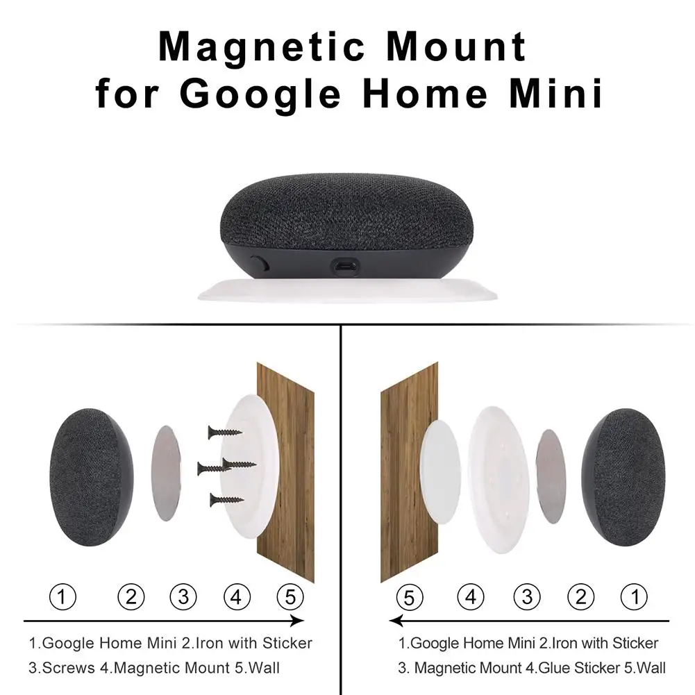 Магнитное настенное крепление для Echo вход Google Home мини Echo Dot вешалка держатель подставка аксессуары для кухни спальни ванной комнаты