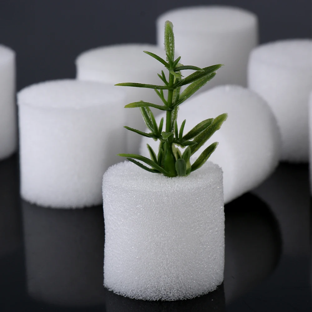 

10/50pcs Soilless Hydroponic Vegetables Nursery Pots Nursery Sponge Flower Seed Soilless Cultivation System Seed Trays