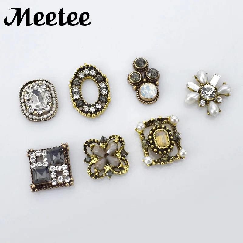 10 шт в ретро стиле из сплава виде металлического декоративные стразы кнопки для