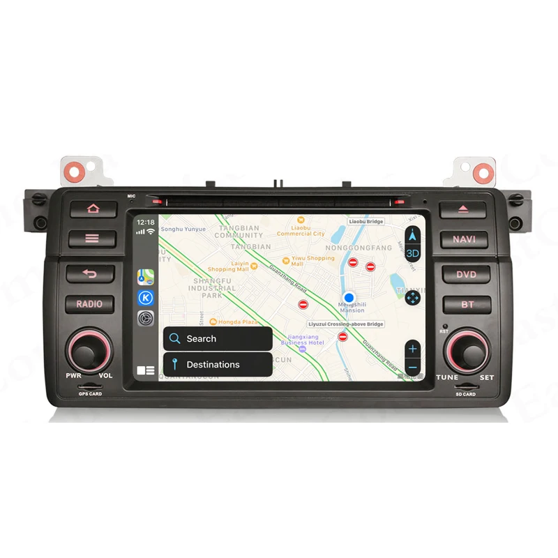 Автомагнитола CarExc один Din Android 9 0 автомобильный DVD-плеер с CarPlay для BMW E46 M3