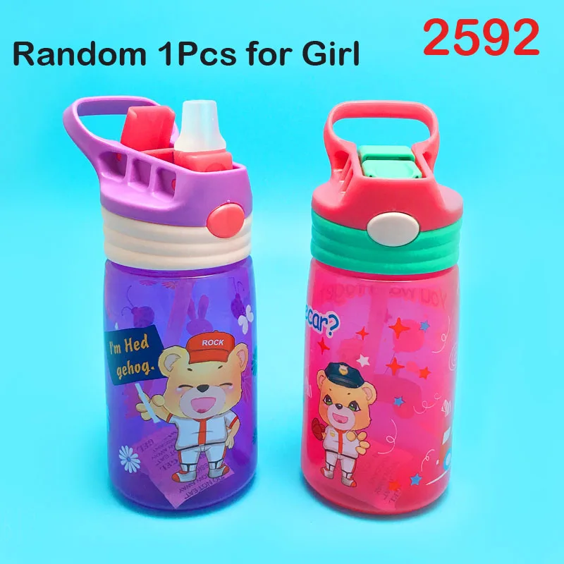 Red or Rose 2592 430 мл креативные Мультяшные детские чашки для кормления с полосатые чашки герметичные бутылки для воды; отдых Портативные Детские чашки - Цвет: Red or Rose 2592