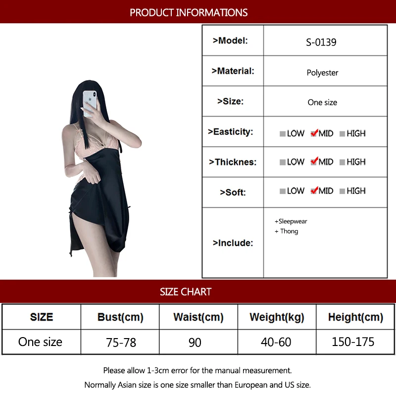 Lace Full Slips Nightgown Sling 4 Colors Womens Chemise Flower Sleeveless Sexy V-Neck Lace Onepiece Dress Thong Lingerie Female