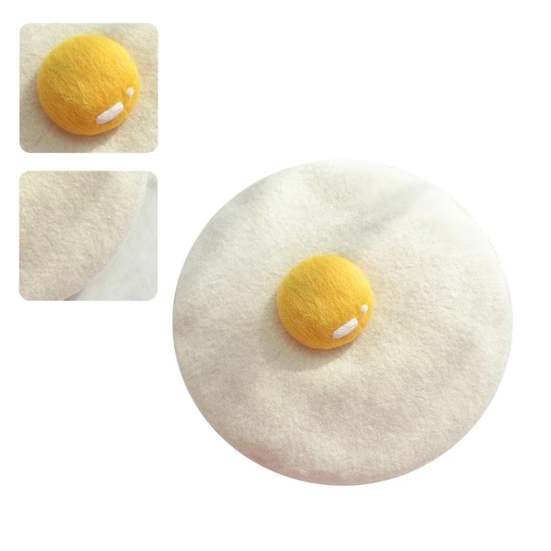 Parent-Child Faux Wool Felt Jazz Hat Cartoon Mushroom Embroidery Prom Bucket Cap
