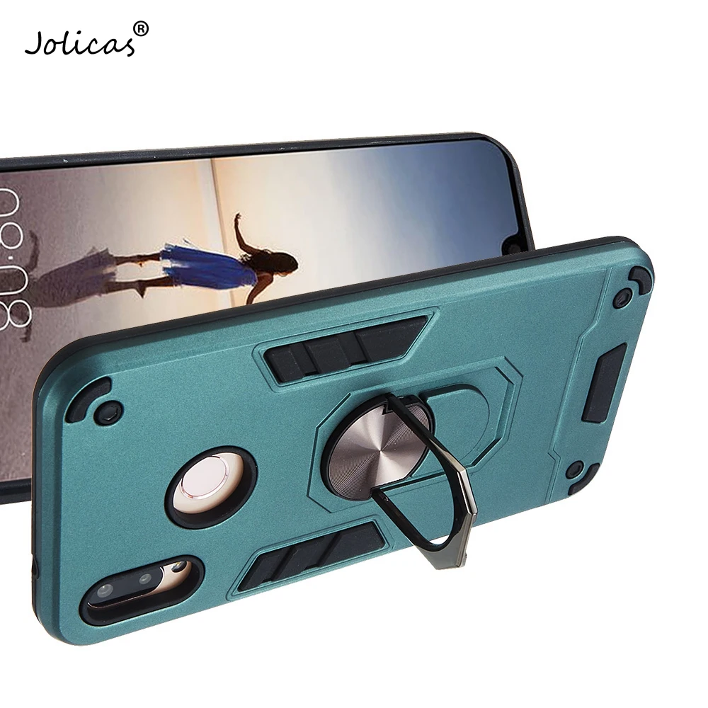 Магнитный автомобильный кольцевой держатель Пластиковые чехлы для hoesje Huawei P20 Lite