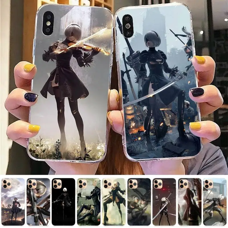

NieR Automata Phone Case for iphone 13 8 7 6 6S Plus X 5S SE 2020 XR 11 12 pro XS MAX