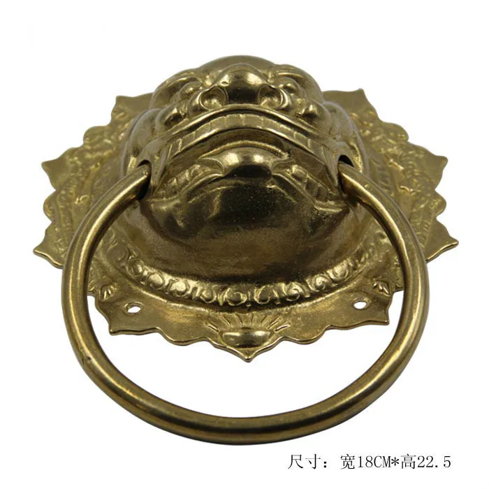 Ручка молоток для дверей медное чудовище ручной работы антикварная мебель в