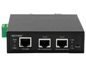 UT-6002 10/100M to 2-Port RS-232/485/422 Serial Device Server TCP/IP to serial function 232/485/422 port to TCP/IP ports