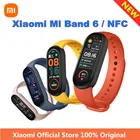 Оригинальный Смарт-браслет Xiaomi Mi Band 6 с AMOLED экраном, фитнес-трекер с оксиметром и пульсометром, водонепроницаемый смарт-браслет с Bluetooth