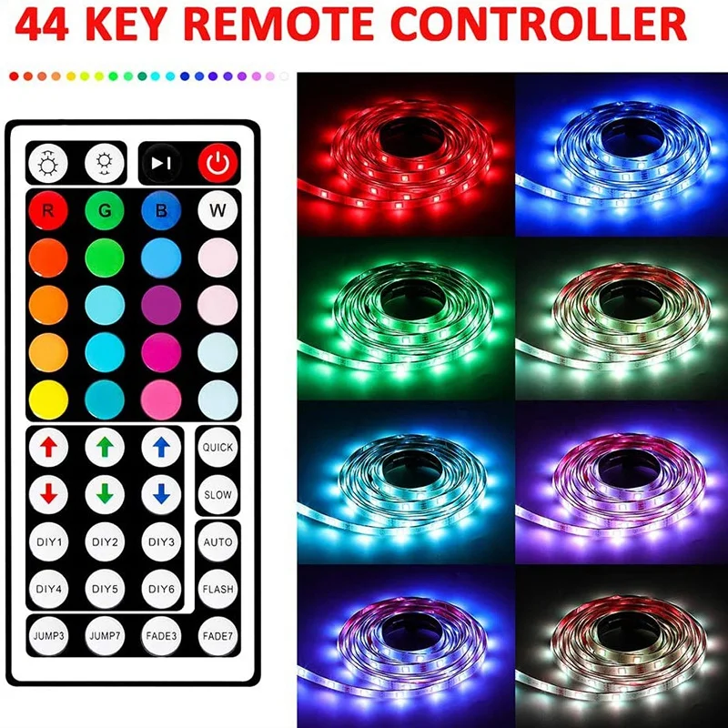 Цветная (RGB) Светодиодные ленты огни Цвет изменение музыкальной синхронизации