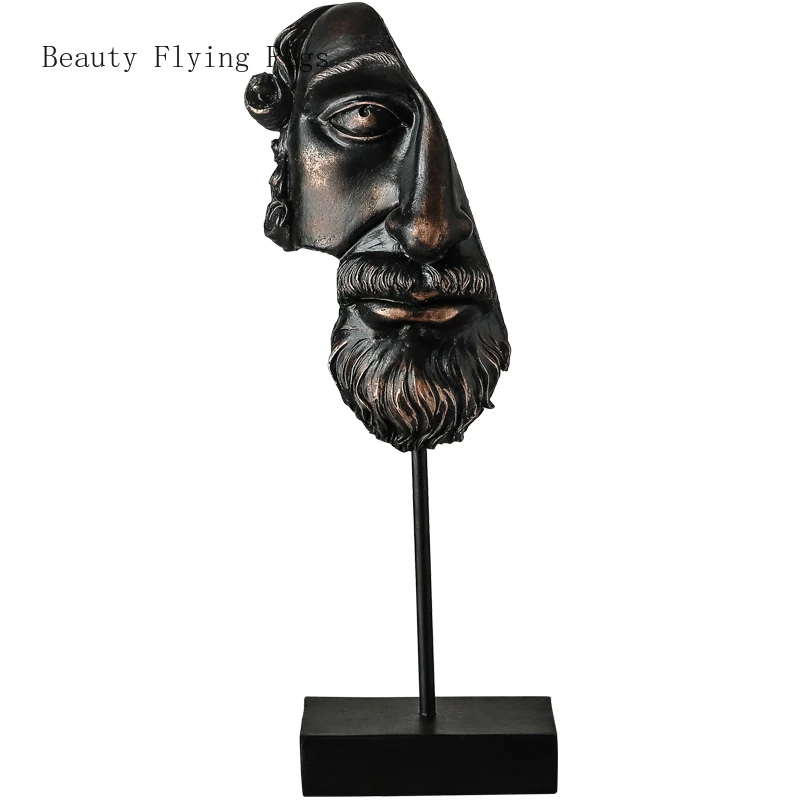 

Abstract Statues Sculpture Art Crafts Modern Human Meditators Character Resin Figurine Lady Face Home Decorative Christmas gift