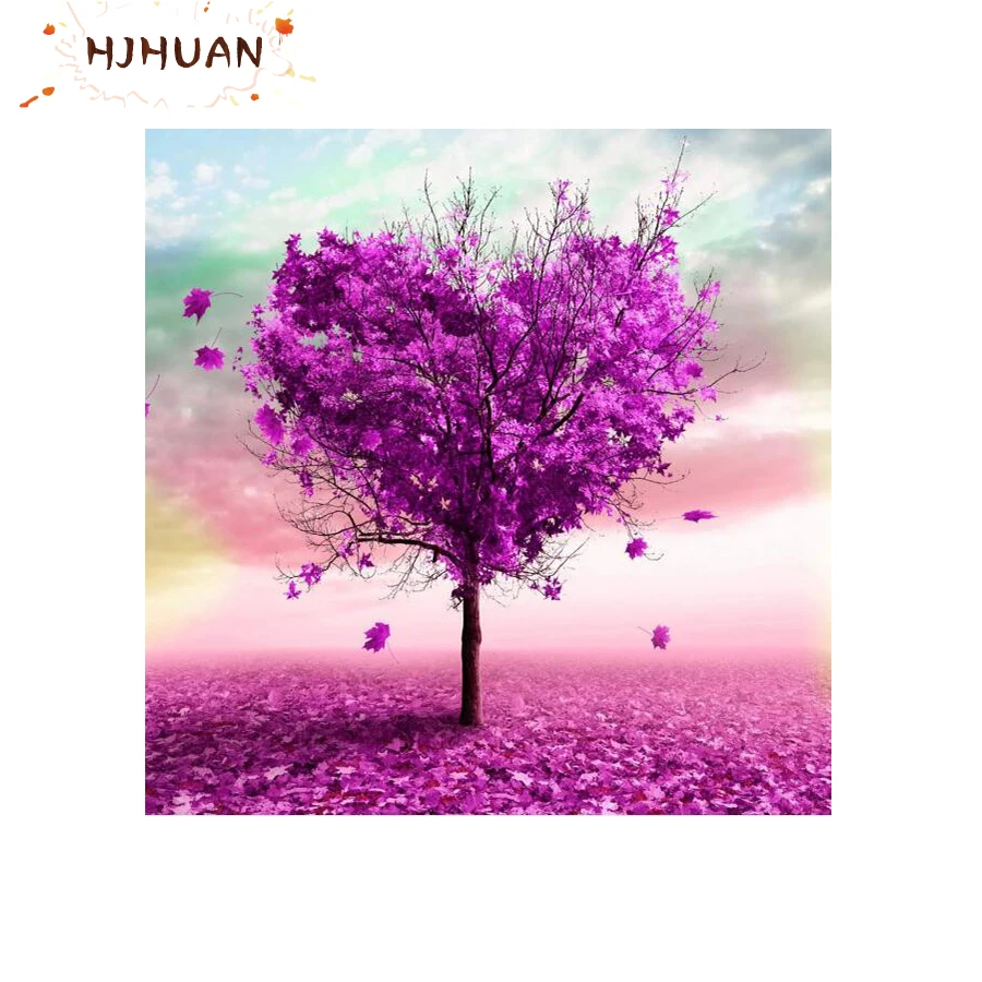 

5d diy Diamond embroidery Purple leaves Modern decor Cross stitch mosaic diamond painting full square/round drill,New gift, art
