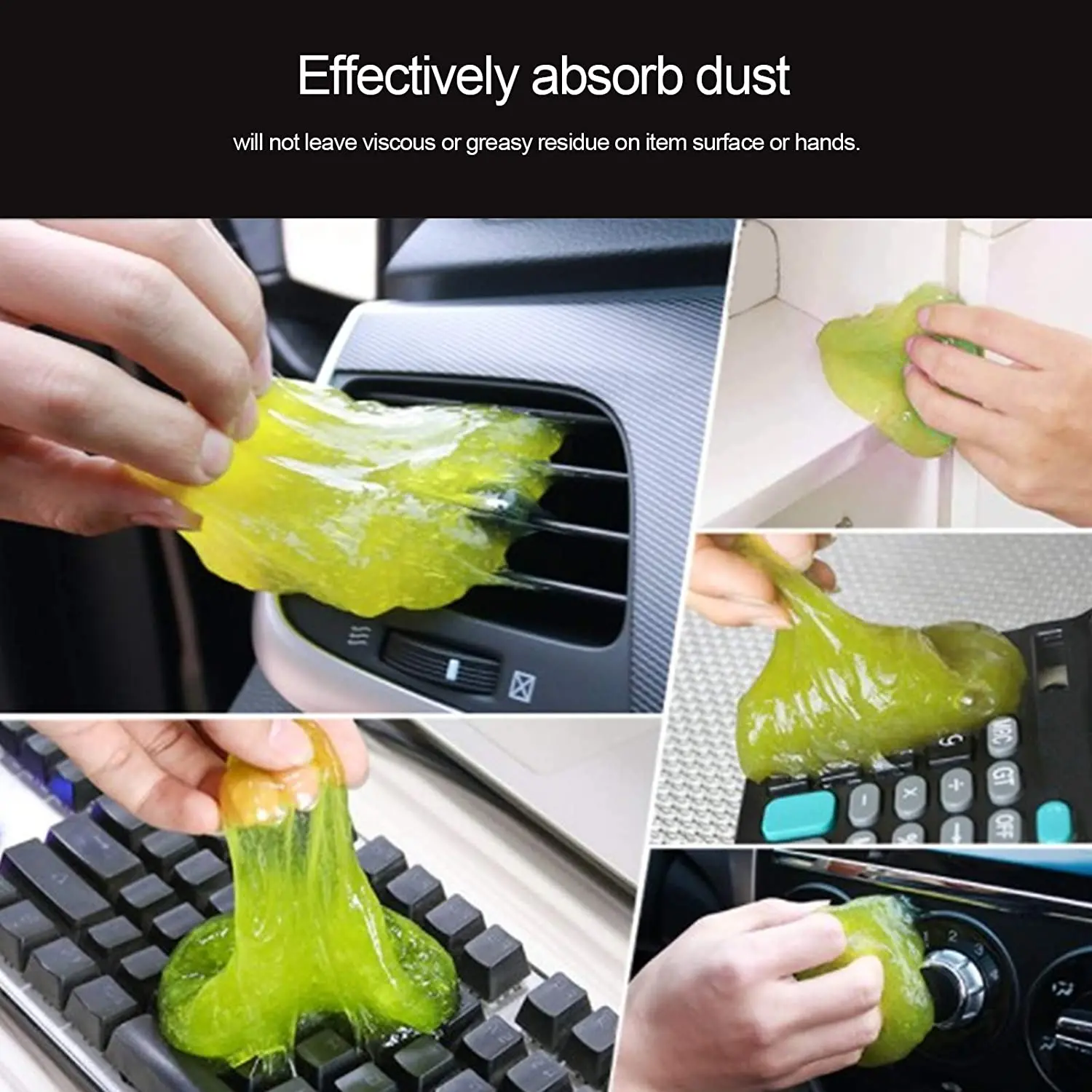 Гель-гель для очистки автомобиля 60 г пудра с клеем удаления пыли гелевая насадка