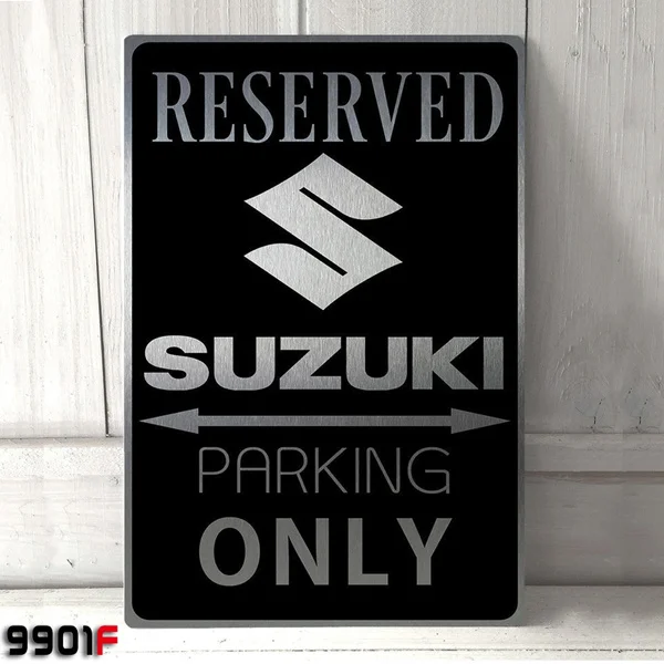 

Suzuki стояночный только металлический жестяной знак, металлический знак, домашний гараж, мужская пещера, паб, бар, Настенный декор, настенный плакат (20 см x 30 см)
