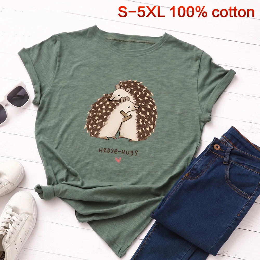 Футболка женская в стиле Харадзюку топ с коротким рукавом и круглым вырезом