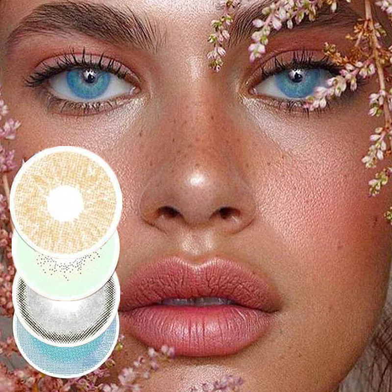 

2 шт./пара из натуральных перьев серии Цвет ed контактные линзы для глаз Цвет ed глазные линзы Цвет контактные линзы красивый ученик косметиче...