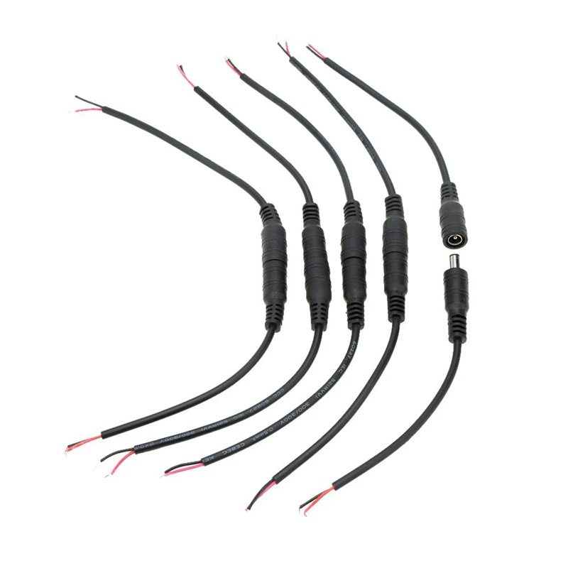GTBL 2 1x5 5 мм пар женский + мужской DC разъем питания 16 см кабель led для подключения к