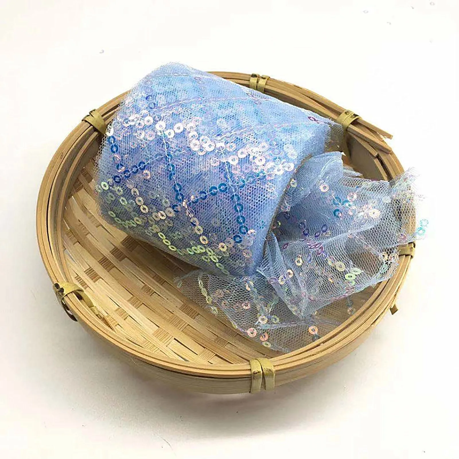 

10Yards/Roll Polyester Webbing Strap Lace Ribbon Gift Wrapping Decoration Sewing DIY Accessories Sequins Christmas Silk Ribbons