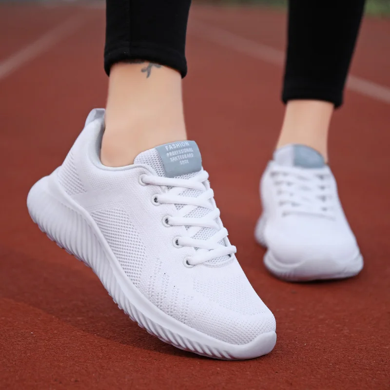 

Women's Sports Shoes Fashion Casual Sneakers Breathable Running Shoes White Shoes Female Ultralight Flat Walking Footwear