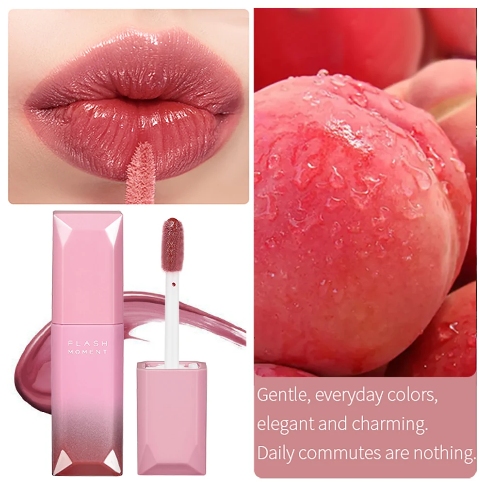 Зеркальный увлажняющий макияж губная помада стойкий бархатный блеск для губ