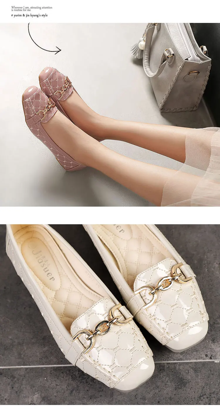 Zapatos de mujer de moda/ г. Женская обувь на плоской подошве осенние Лоферы женская обувь на плоской подошве женская обувь из лакированной кожи с мягкой подошвой