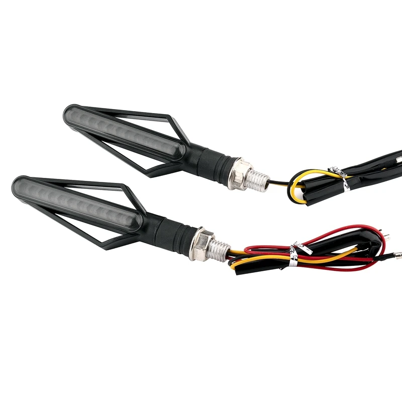

2Pcs Universal Motorcycle Modified Turn Signal LED Streamer Bicolor Turn Signal(Yellow Light + Red Light)