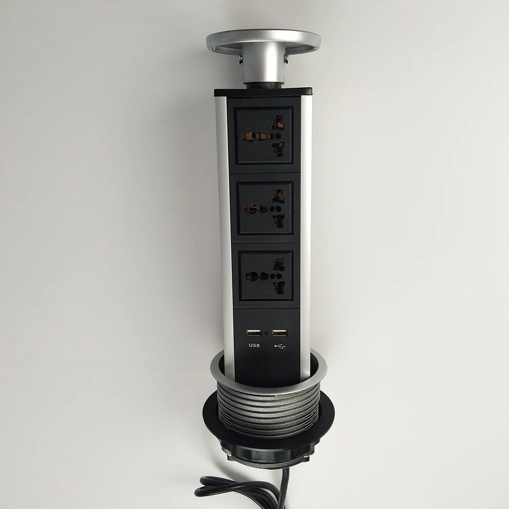 Настольная розетка с вилкой Стандарта США/ЕС/Выдвижная розетка/Скрытая/материал