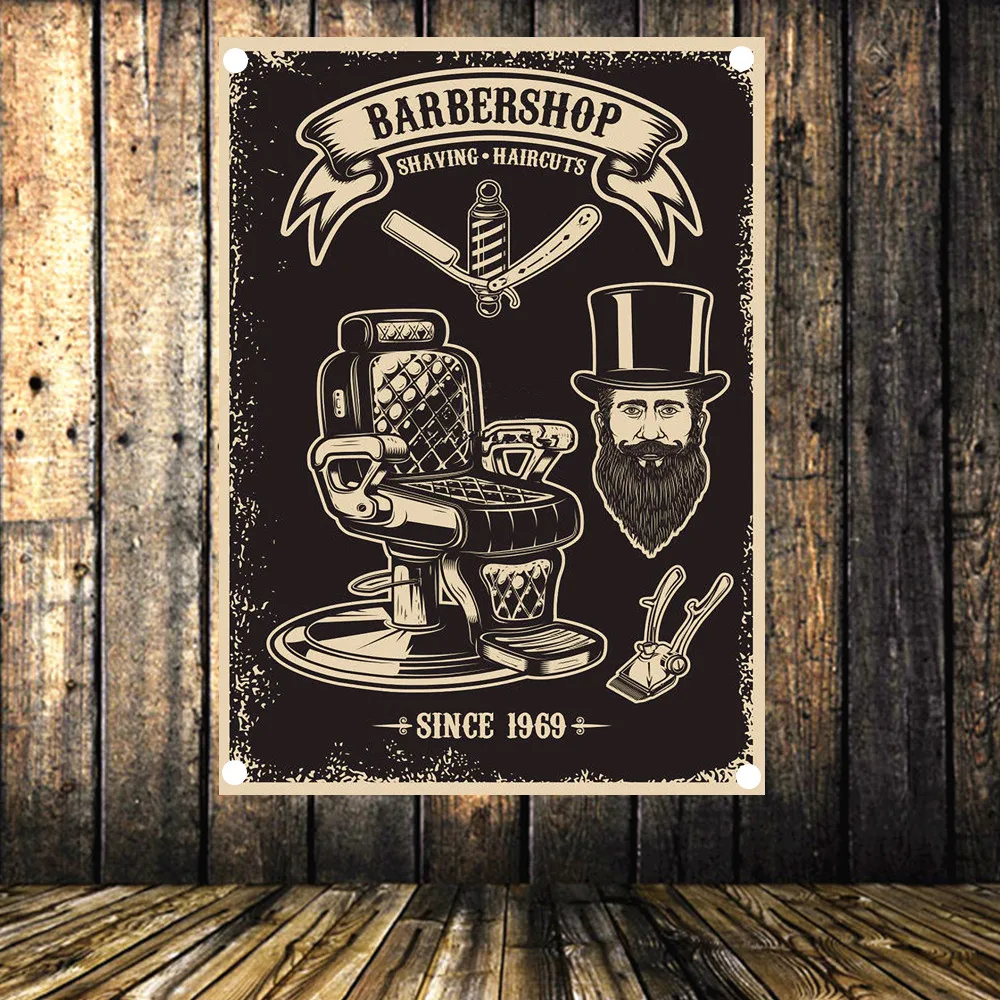 Ретро Татуировка стрижка плакат баннер флаг музыка настенный гобелен наклейки HD