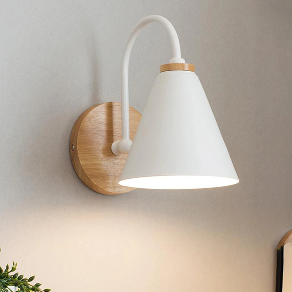 

Modern Minimalist Wall Lamp Bedside Wall Lamp Restaurant Kitchen Wooden Wall Lamp Nordic indoor lighting LED Light Decor