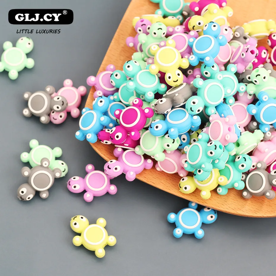 

50 шт., силиконовые бусины-прорезыватели для зубов