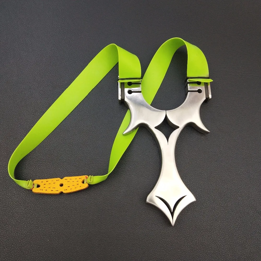 

Field hunting stainless steel slingshot outdoor shooting powerful handheld bow supports various rubber bands