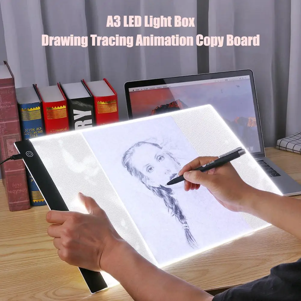 

LED Painting Drawing Board Light Tablet Ultra-Thin Dimmable Brightness Art Stencil Tracing Copy Desk Animation Draw