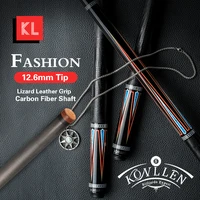 konllen carbon fiber pool cue stick leather grip shaft embedded 4 carbon tubes 388 radial pin technology butt billiard cue kit