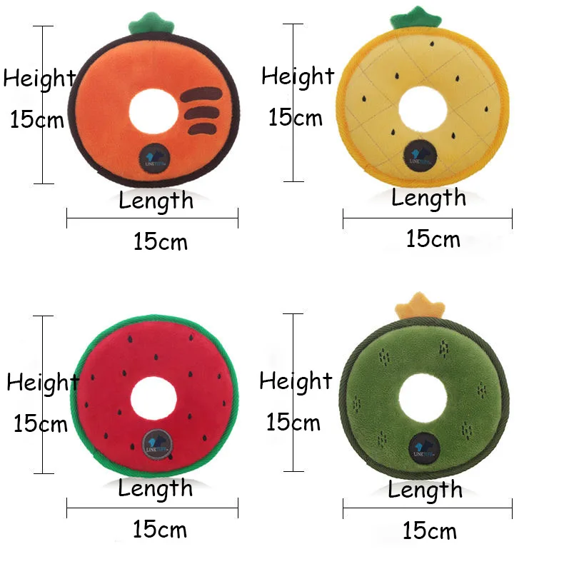 

New Squeak Chew Pet Toys For Golden Retriever Large Dogs Training Funny Chew Thorn Circle Ring Small Dog Toys Sound Interactive