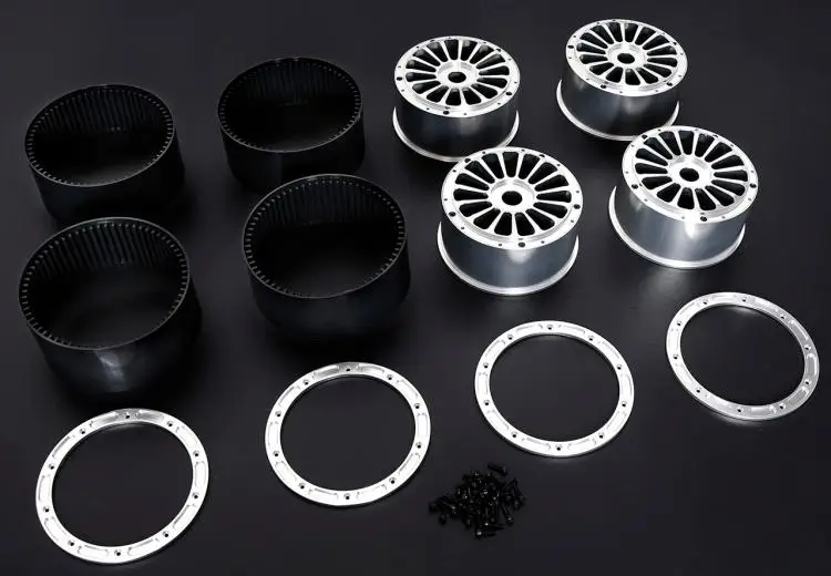 Металлический Алюминиевый обод колеса/концентратор w/бедлок из сплава весь внутренний набор для 1/5 весы Rovan ROFUN F5 MCD XS5 RR5 rc грузовик