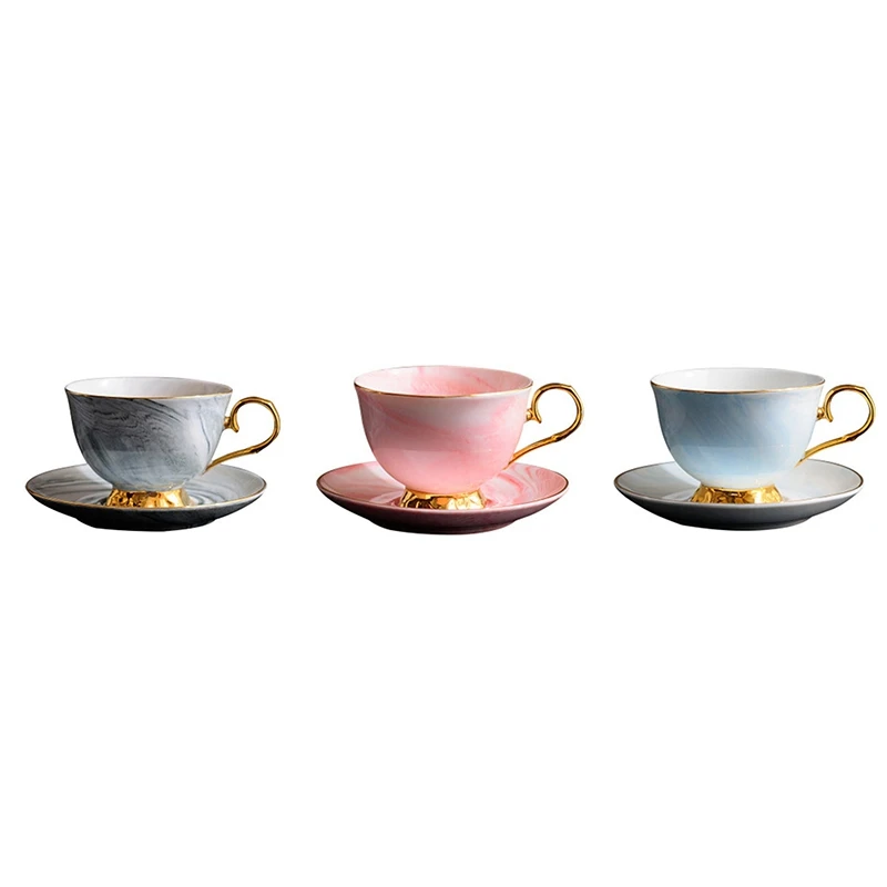 

Marble Phnom Penh Ceramic Coffee Cup and Saucer Set Afternoon Tea Cup Lovers Gifts