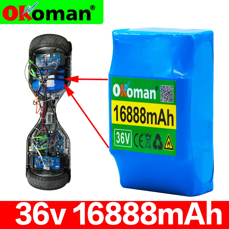 10S2P 36В литий ионная аккумуляторная батарея 16888mAh 16AH Аккумулятор для