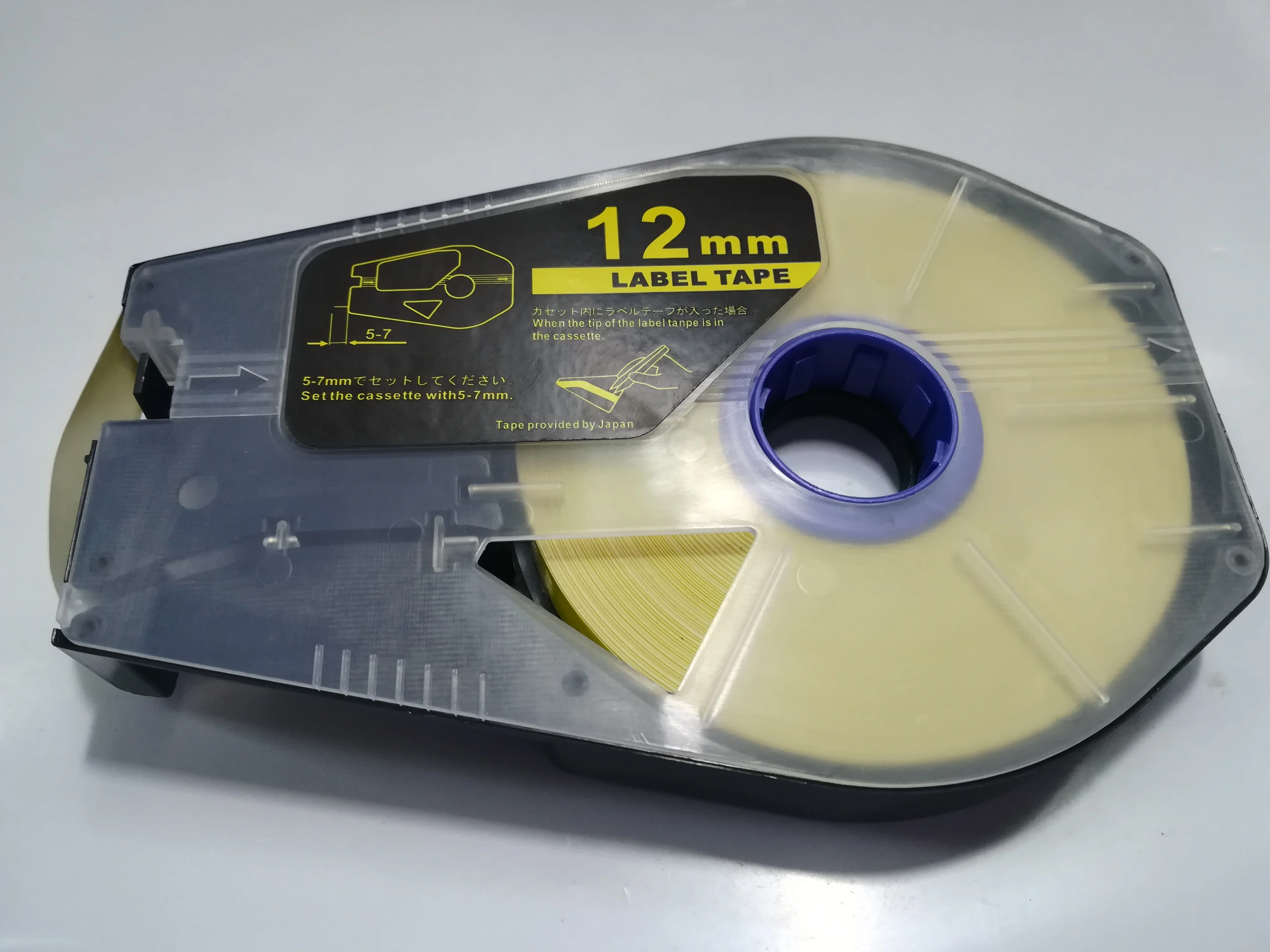 apes Label Cassette TM 1112Y(12mm+Yellow)For Ribbon Printer Cable ID mk2500 mk1500 mk2100 m 1pro IV mk2600 2500|Самоклеящаяся