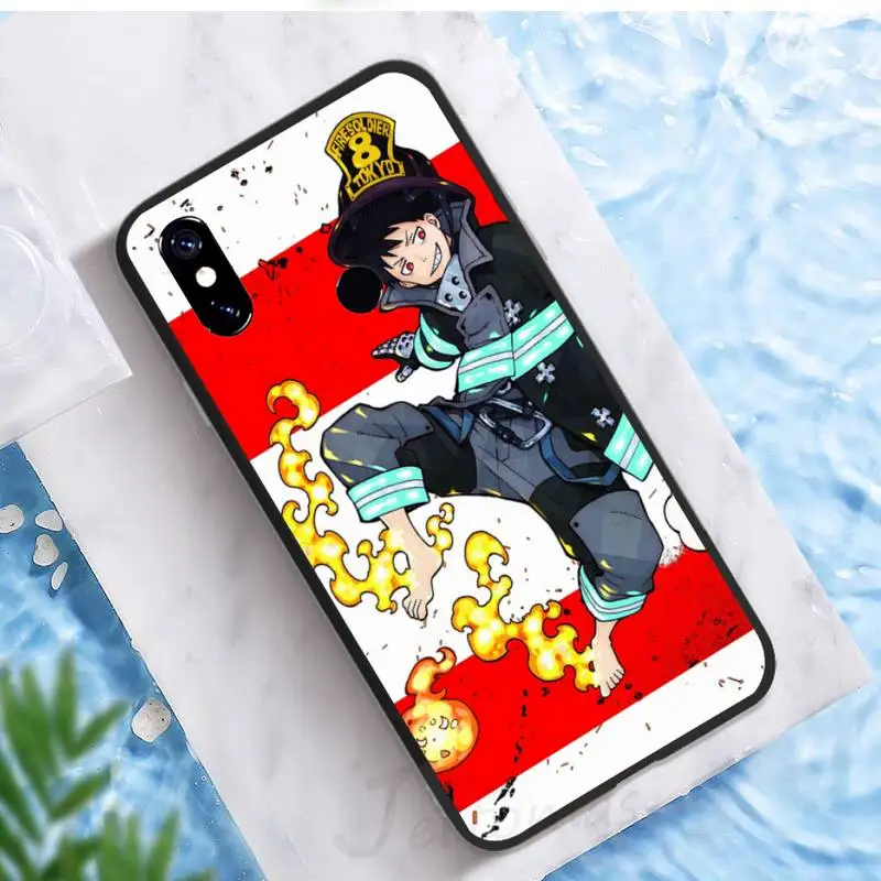 

Fire Force Anime poster pattern Phone Case For Xiaomi Redmi note 7 8 9 t k30 max3 9 s 10 pro lite