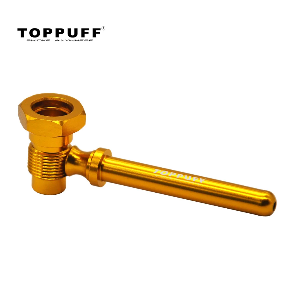 TOPPUFF болты форма алюминиевая курительная травяная трубка 83 мм с металлической