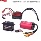 Водонепроницаемый бесщеточный двигатель SURPASSHOBBY Combo 2440 4600KV w 35A ESC + S0300P 3KG Servo для 116 118 RC Car Truck